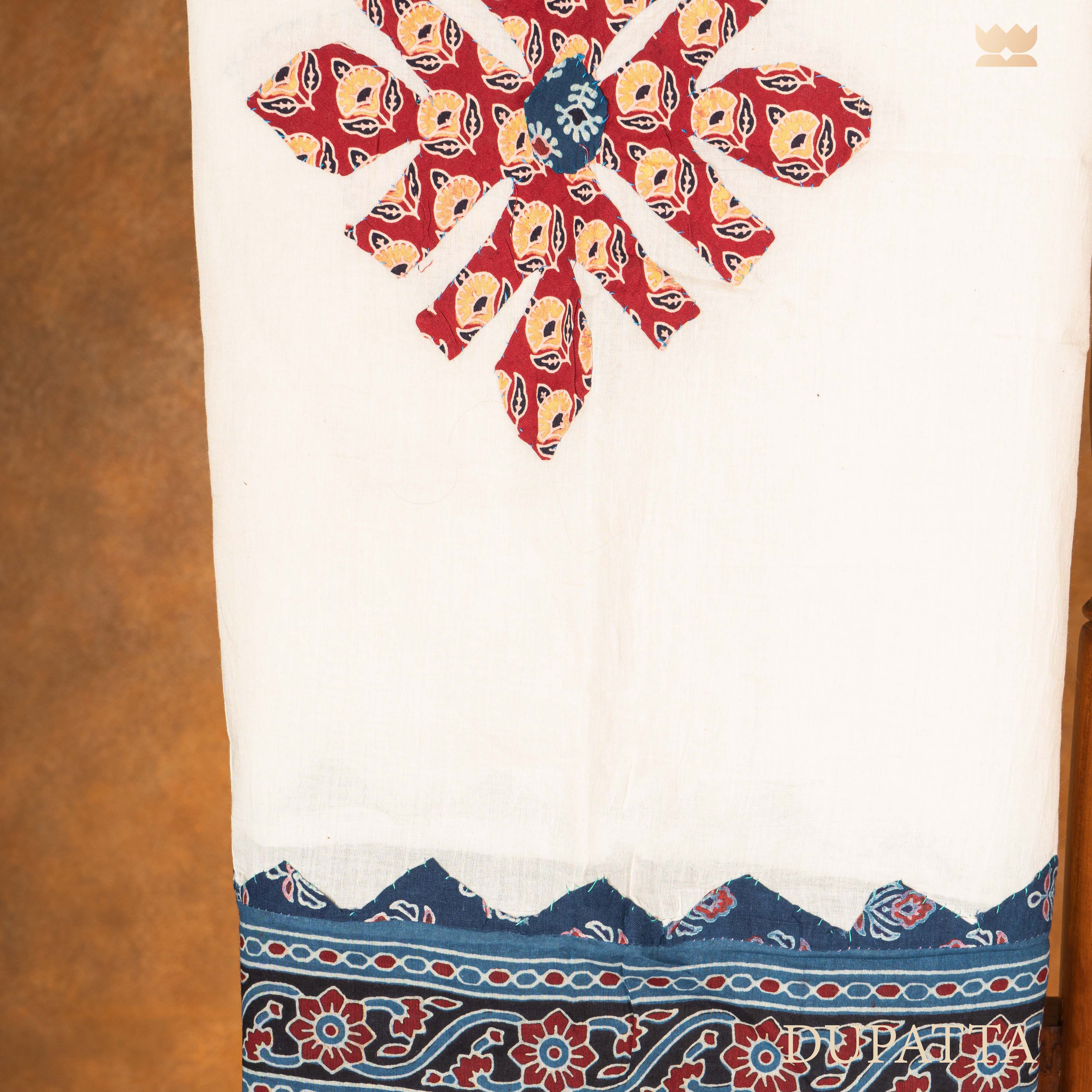 Ajrakh Cotton Suit Set - Indigo