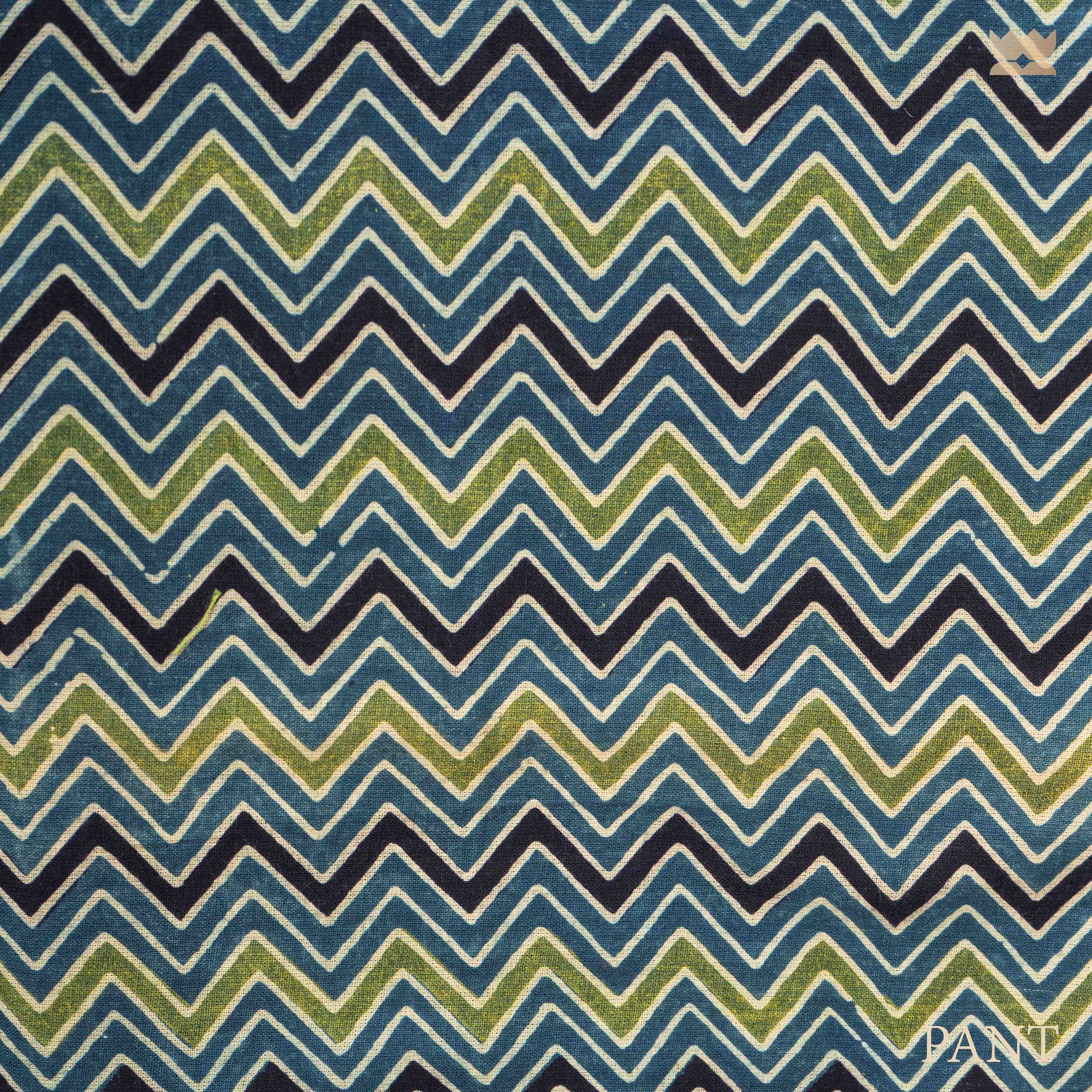 Ajrakh Cotton Suit Set - Indigo