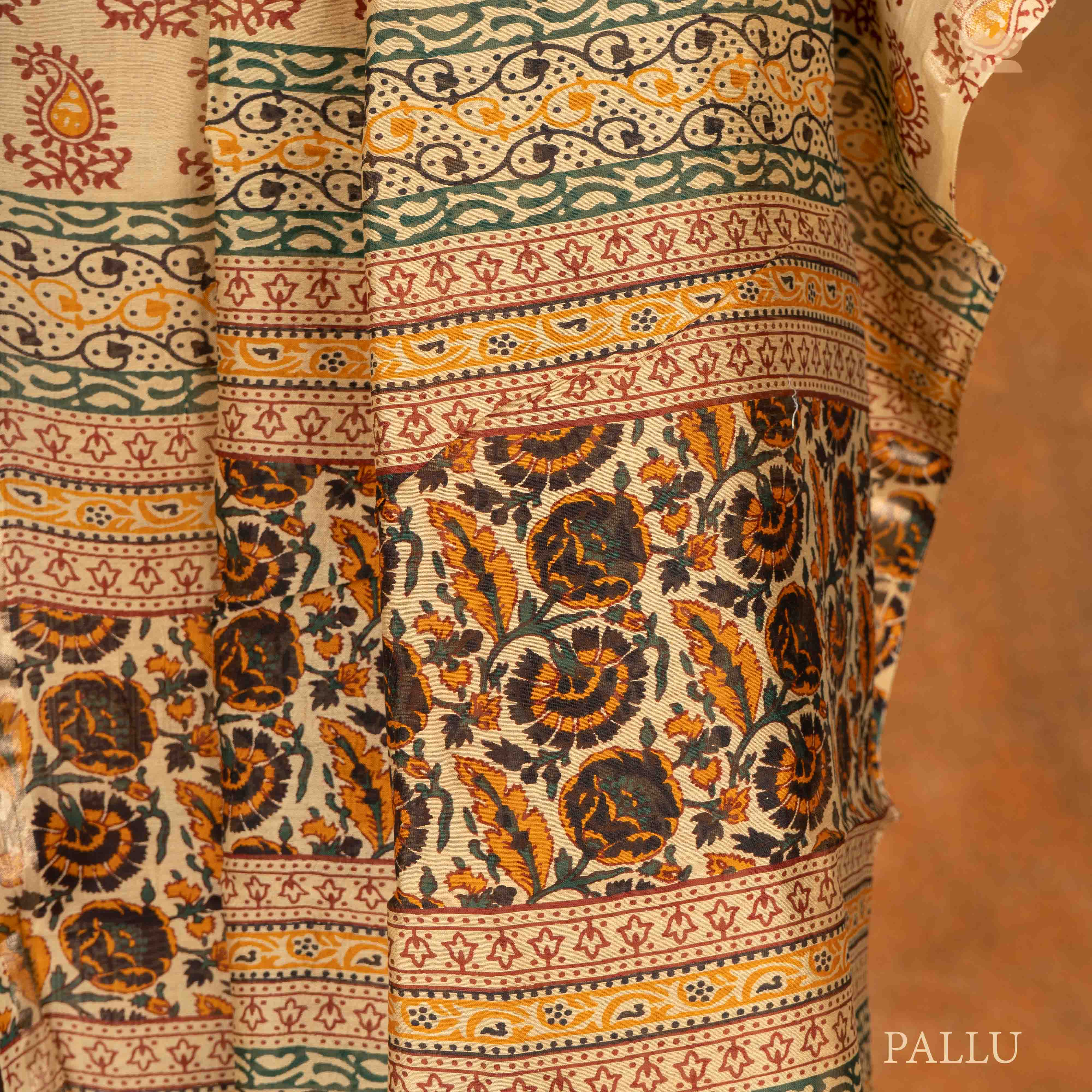 Timeless Stroke Kalamkari Chanderi Cotton