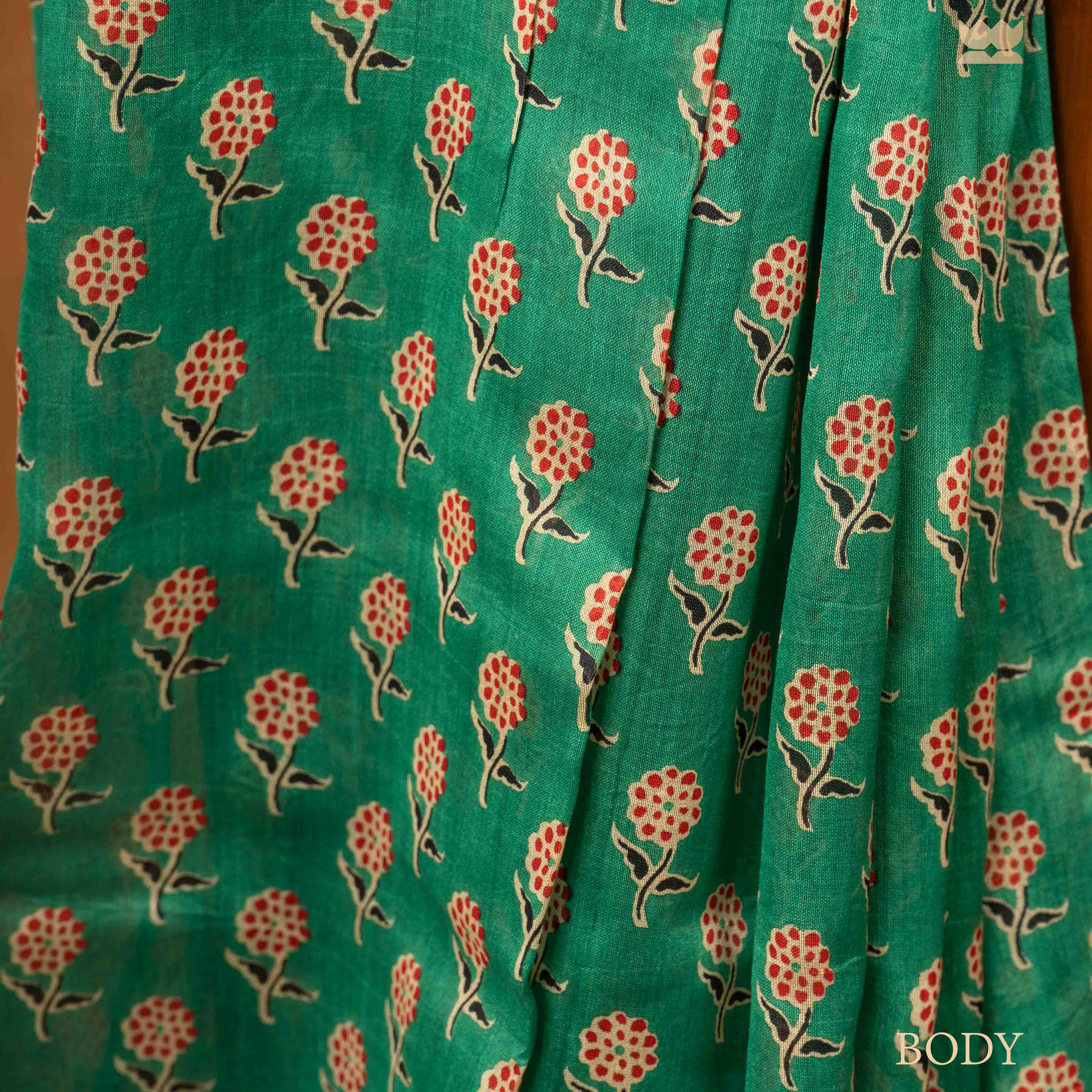 Ajrakh Terra Grace Chanderi Cotton Sarees