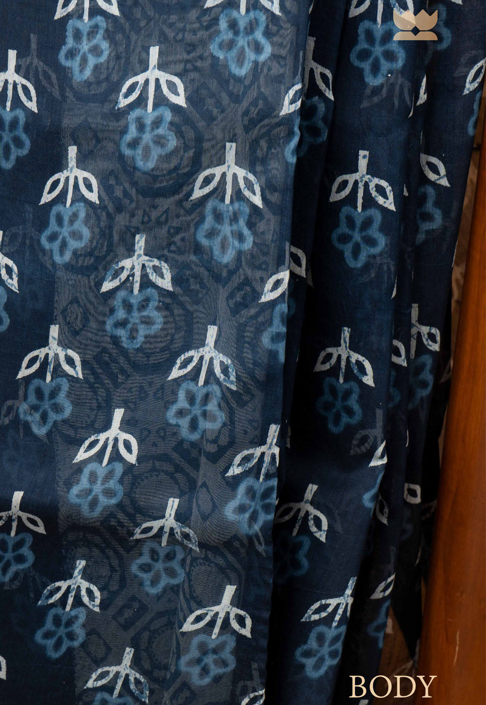 Indigo Bliss Chanderi Cotton Saree