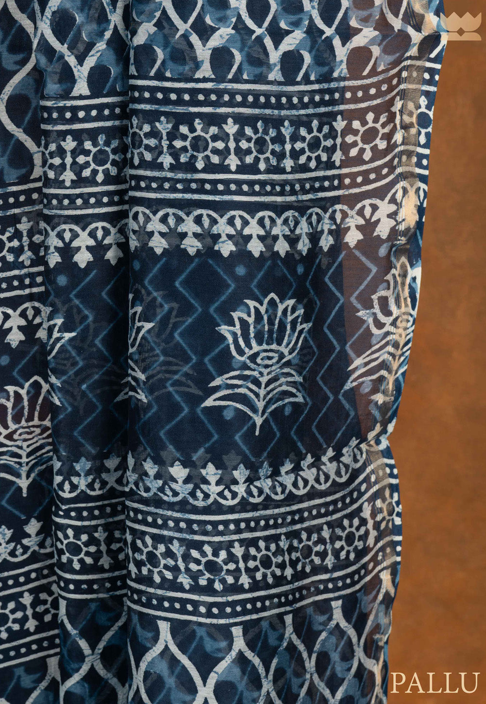 Indigo Bliss Chanderi Cotton Saree