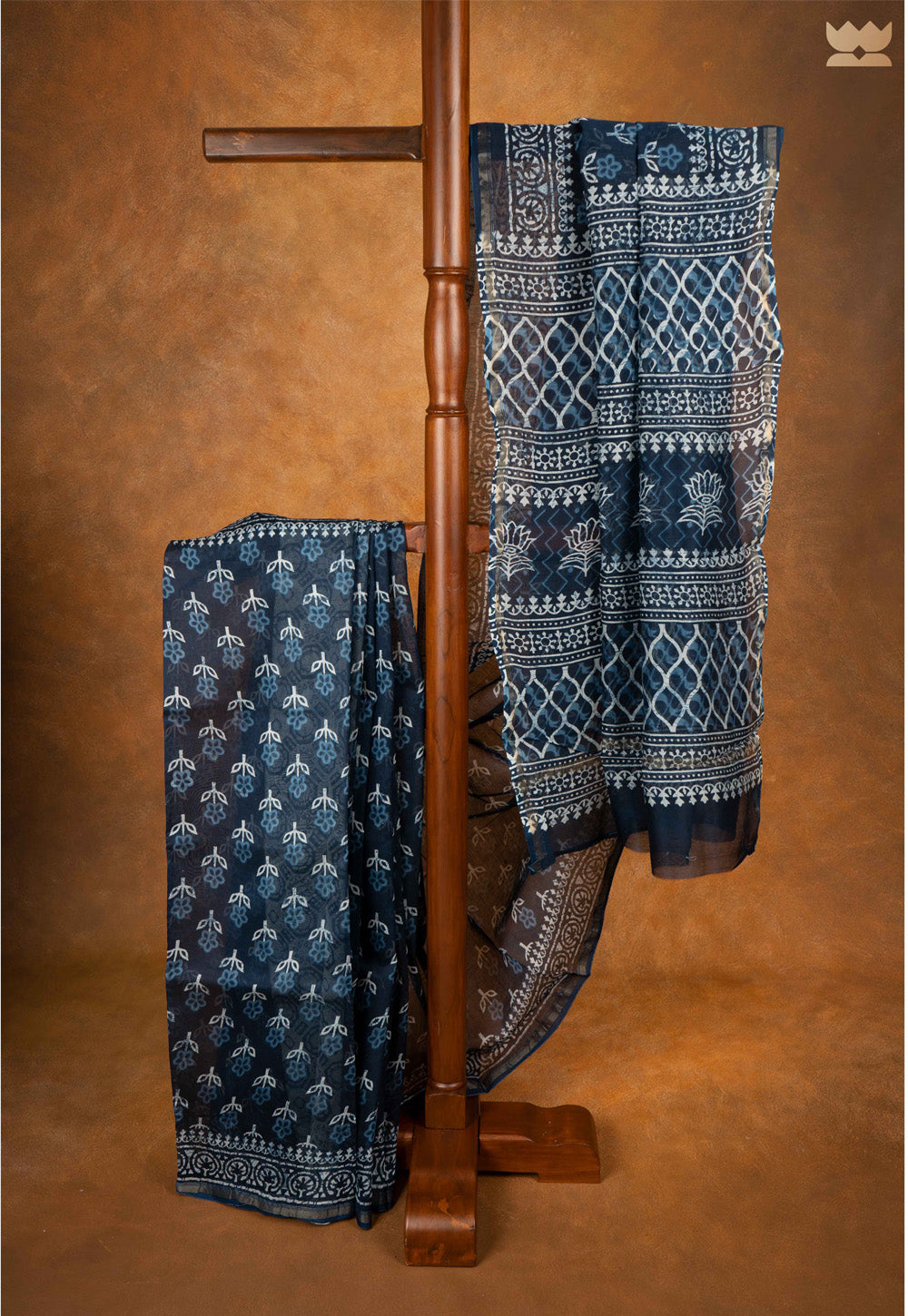 Indigo Bliss Chanderi Cotton Saree