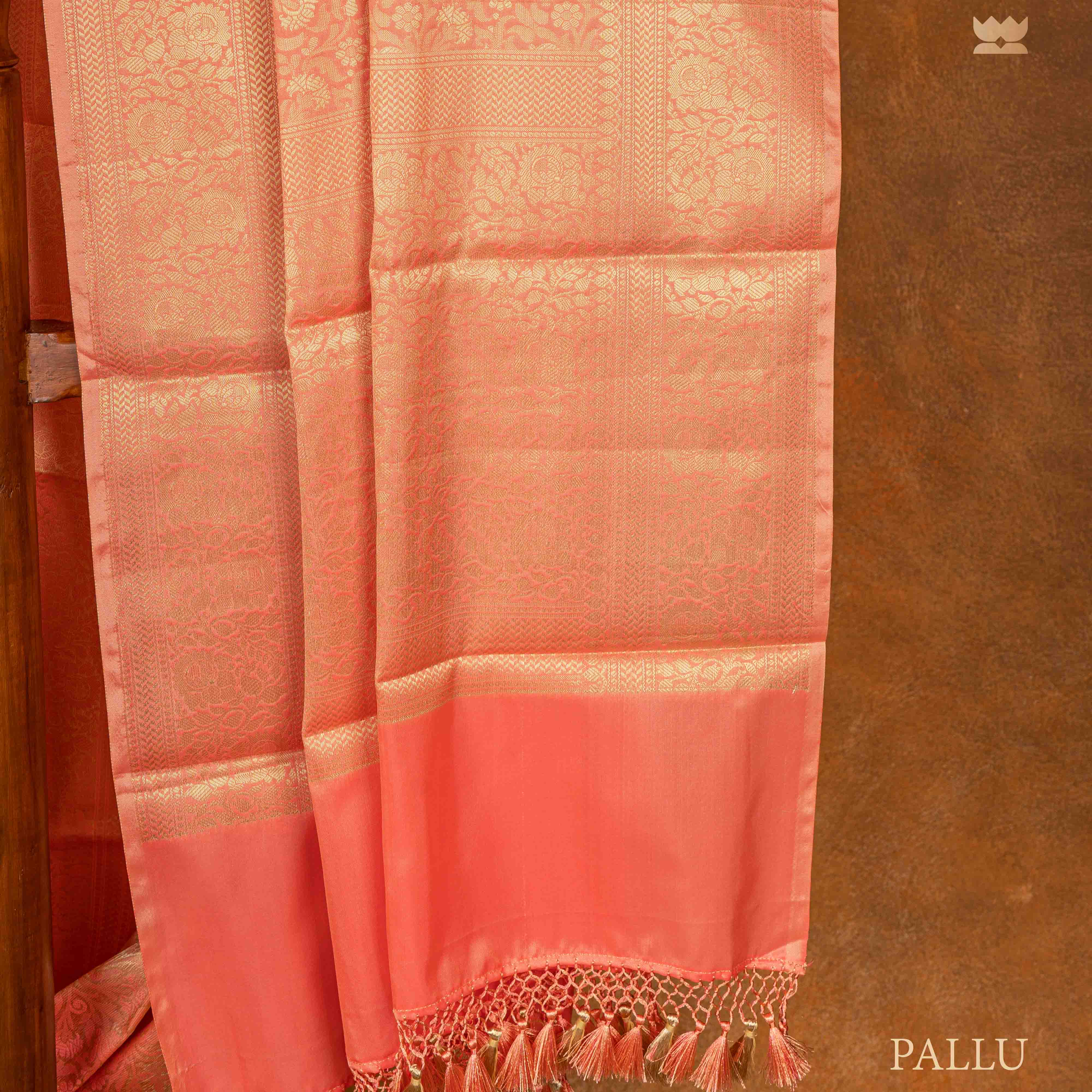 Peach Banarasi Art Silk