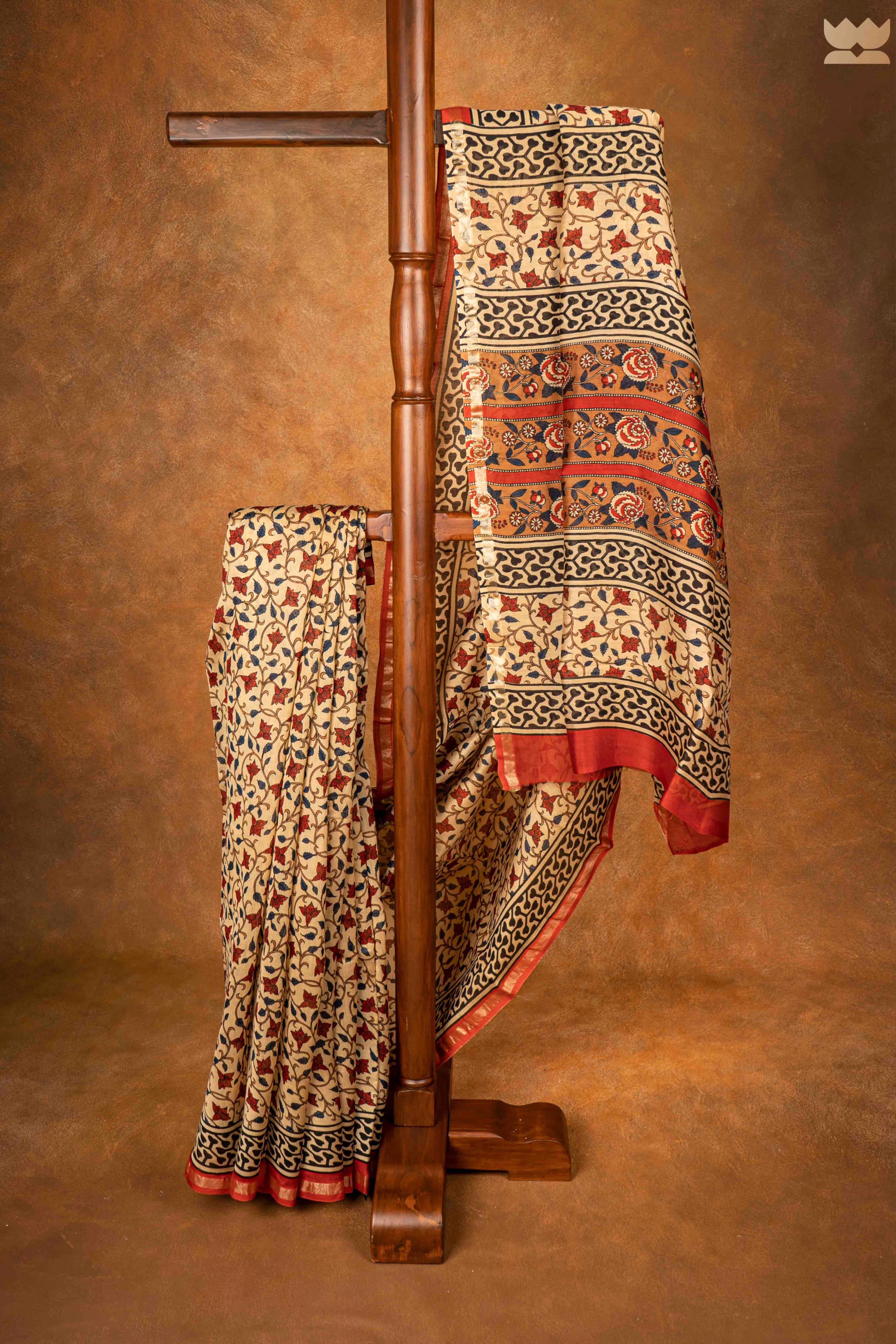 Vana Chitra Kalamkari Chanderi Cotton
