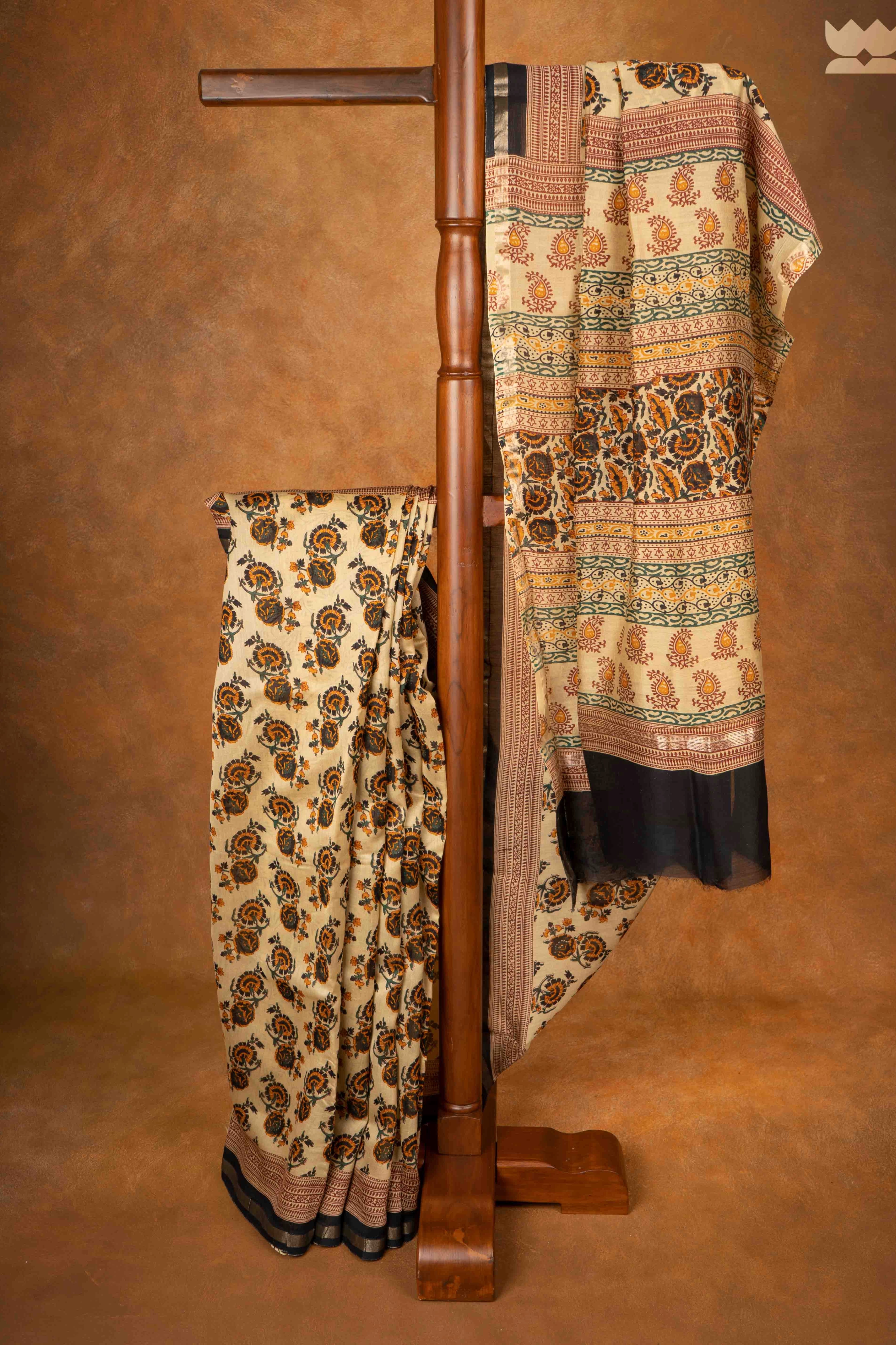 Timeless Stroke Kalamkari Chanderi Cotton