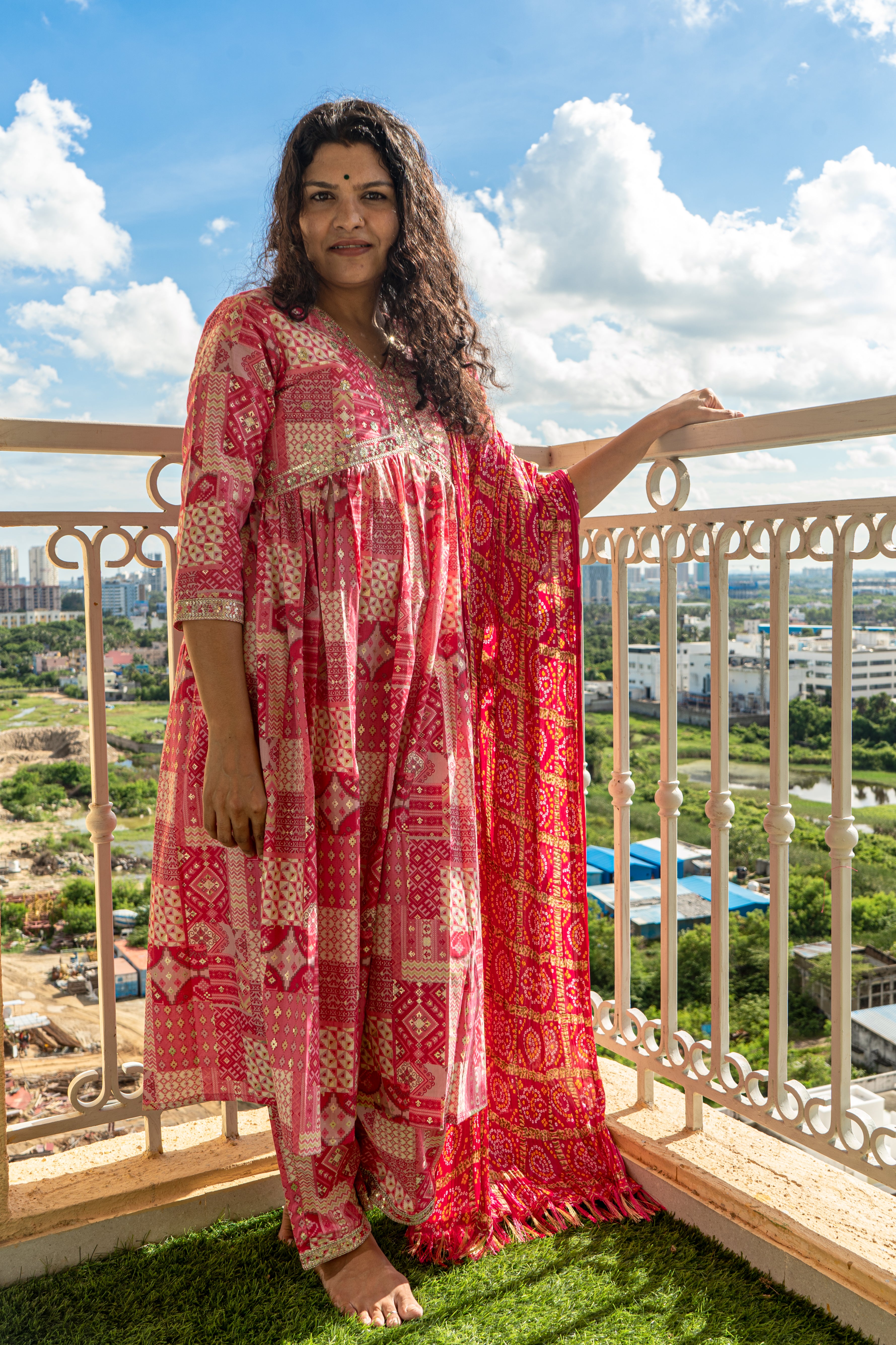 Crimson Bloom Patch Alia Suit