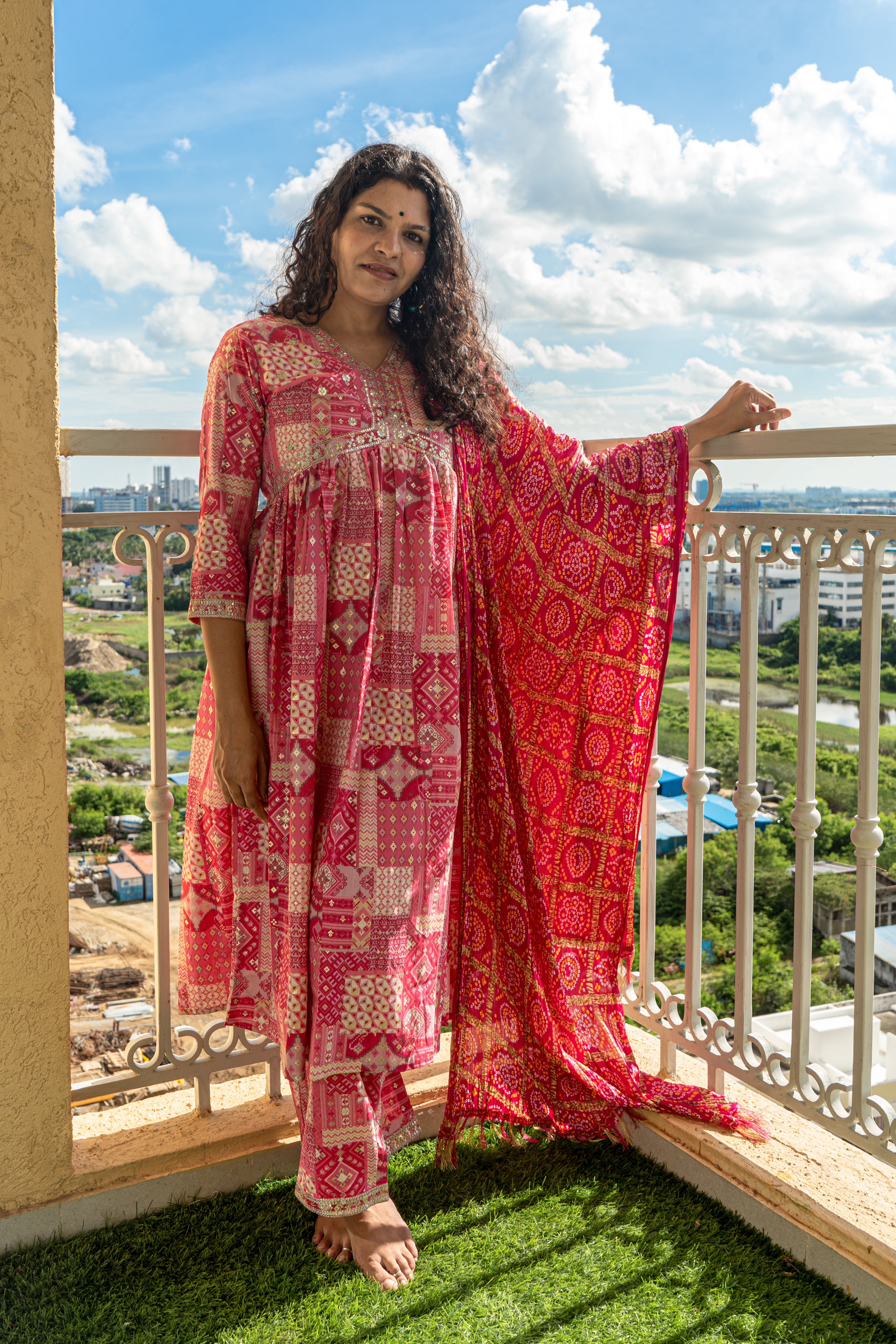 Crimson Bloom Patch Alia Suit