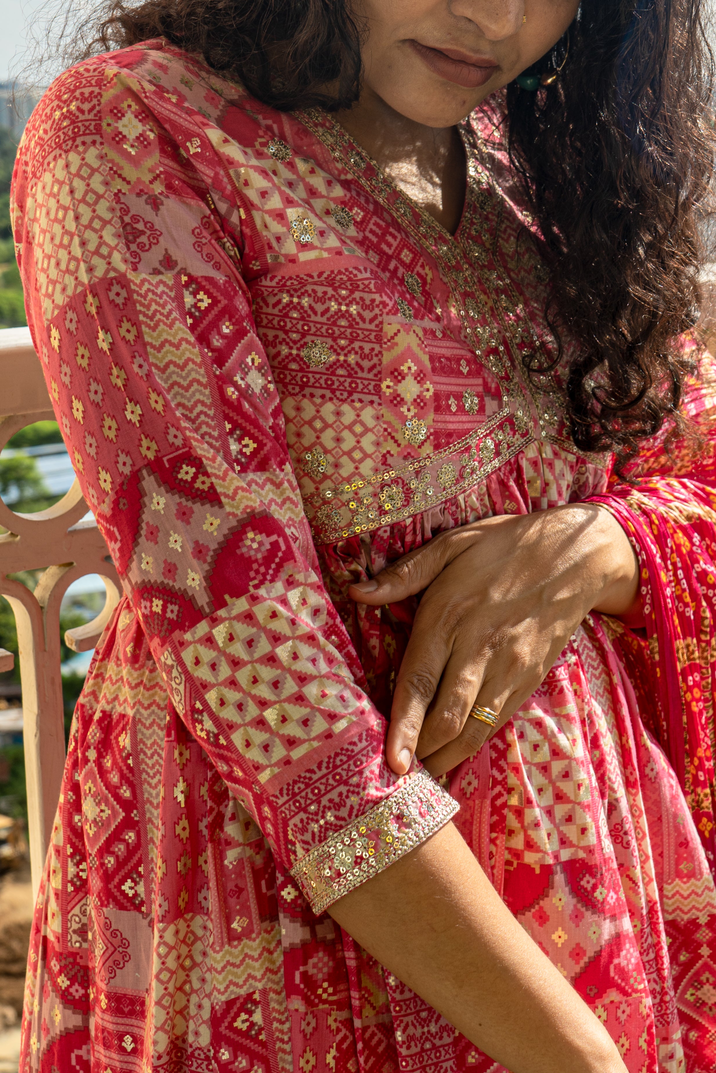 Crimson Bloom Patch Alia Suit