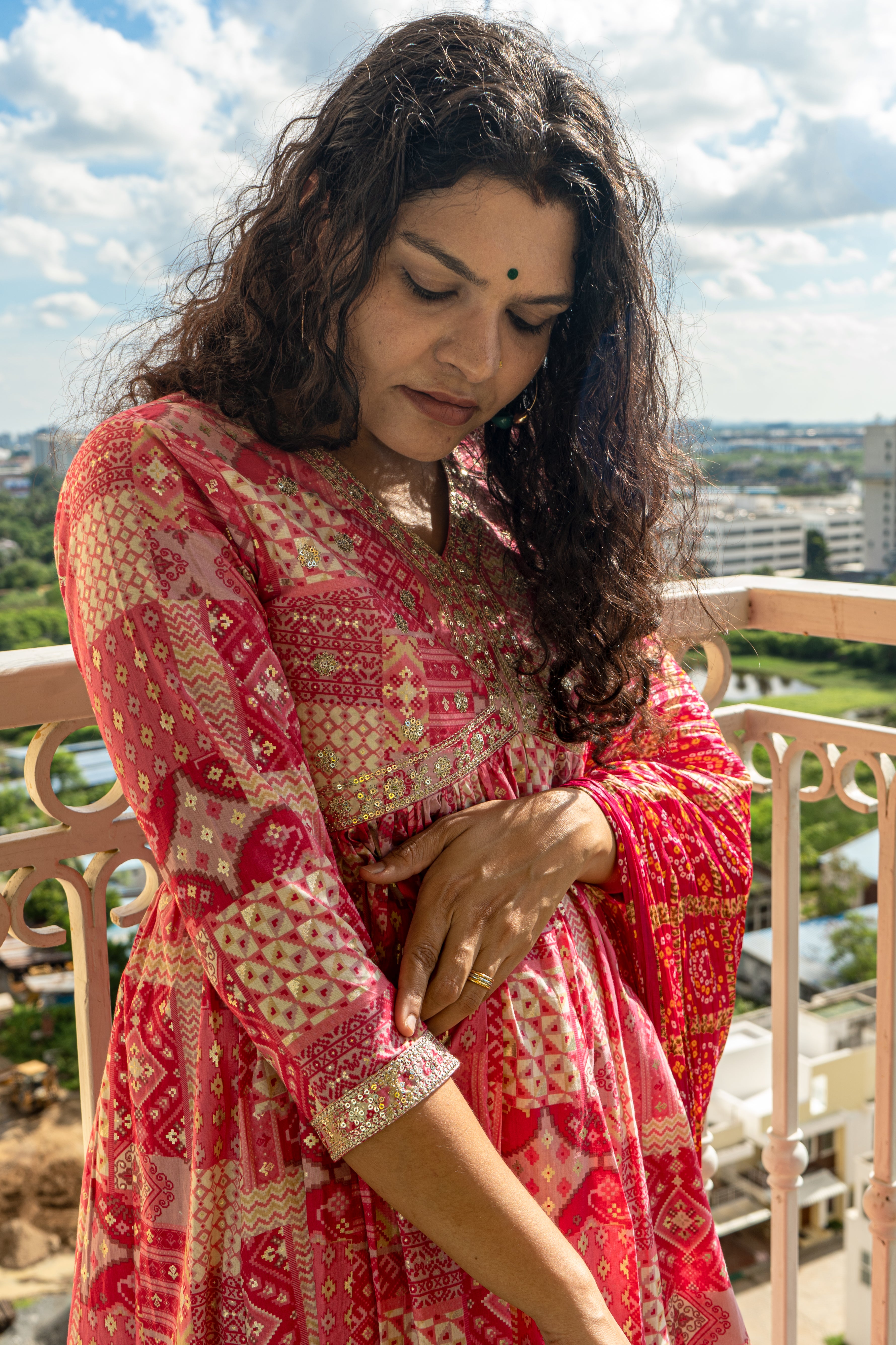 Crimson Bloom Patch Alia Suit