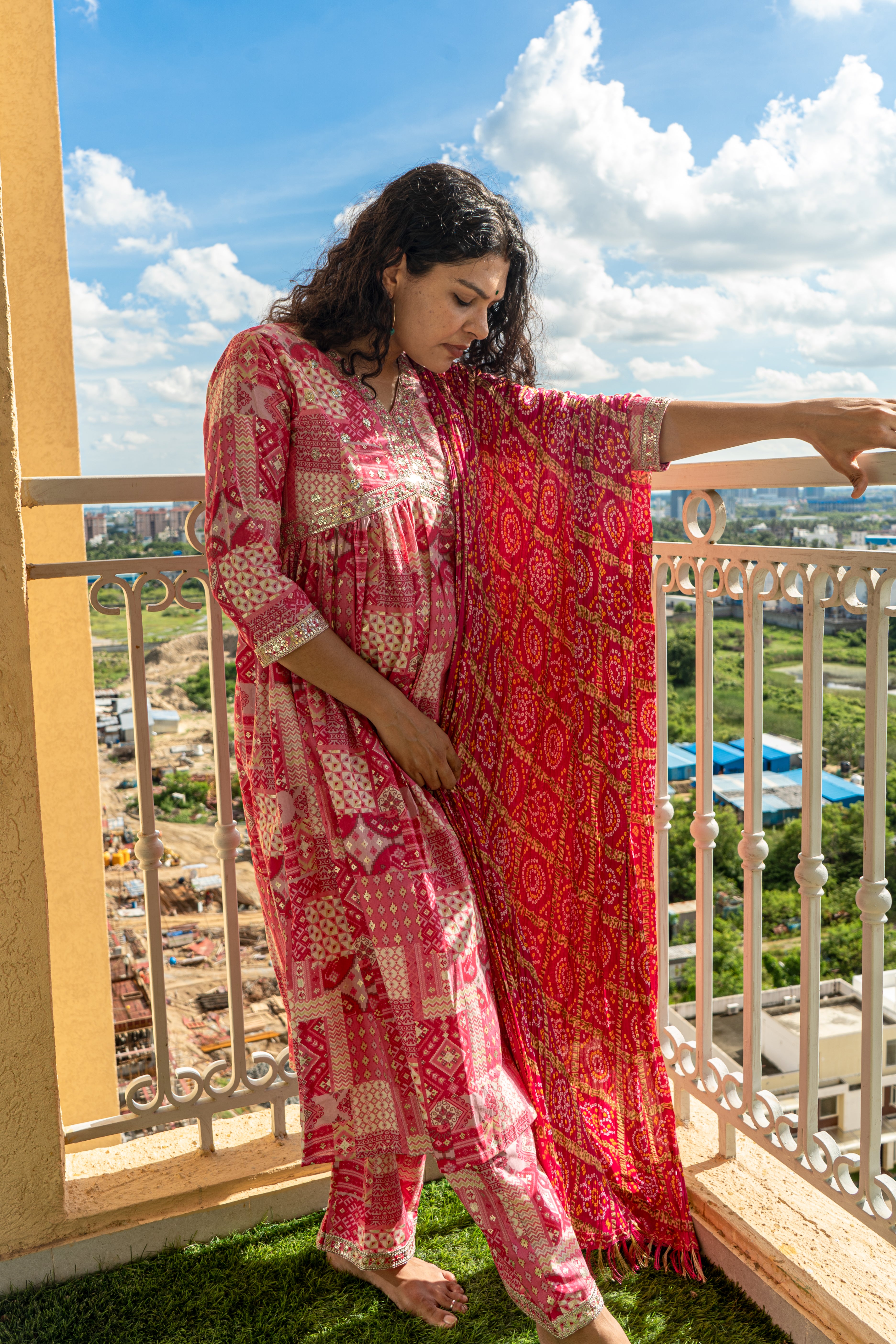 Crimson Bloom Patch Alia Suit