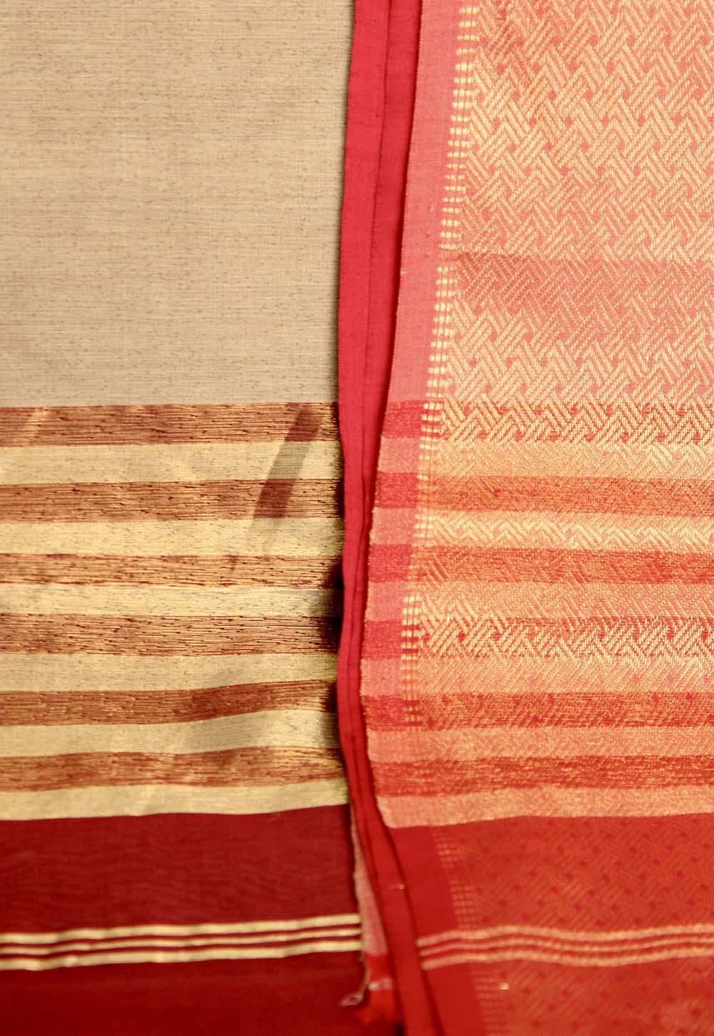 Maroon Maheshwari Saree