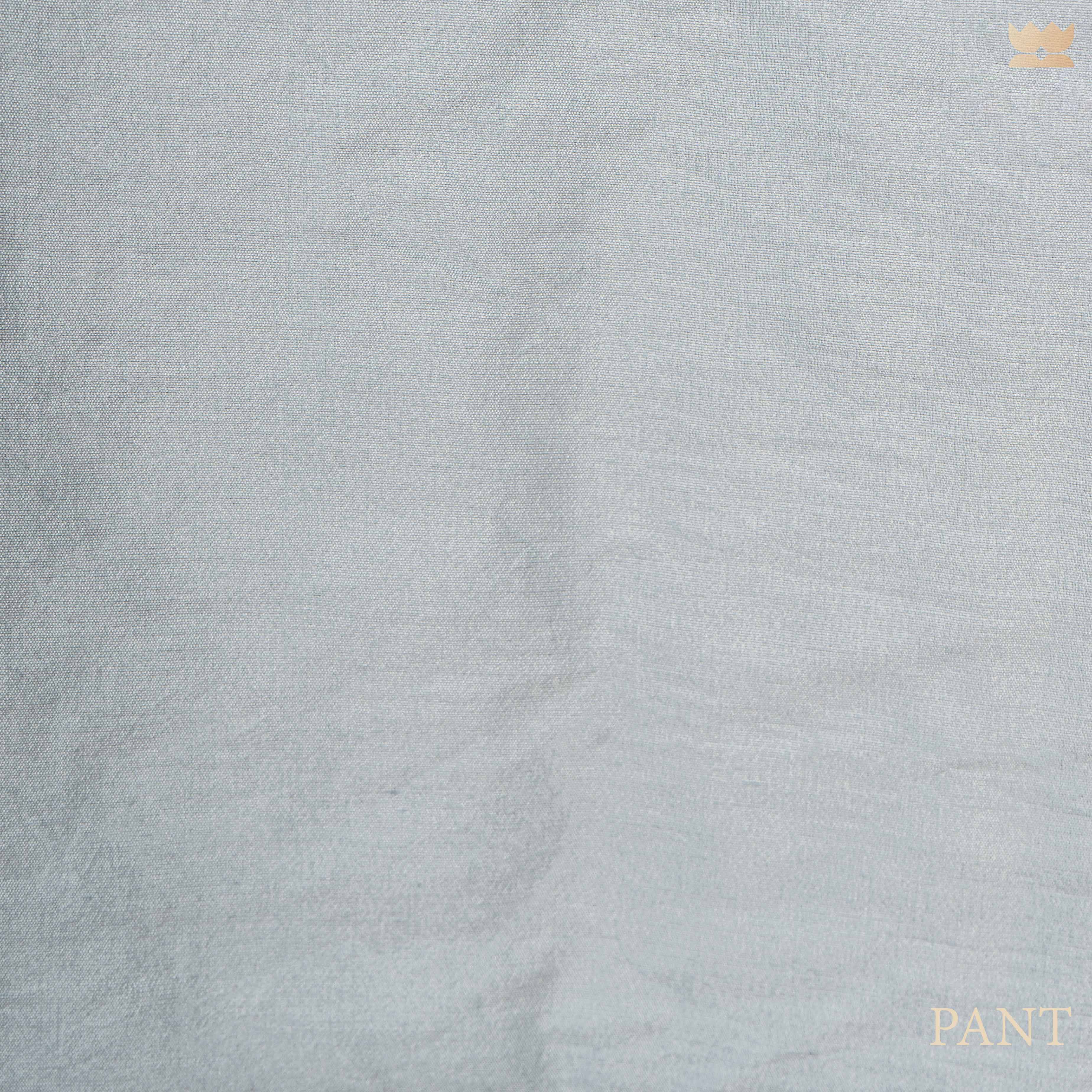 Grey Hand Embroidered Linen Suit Set