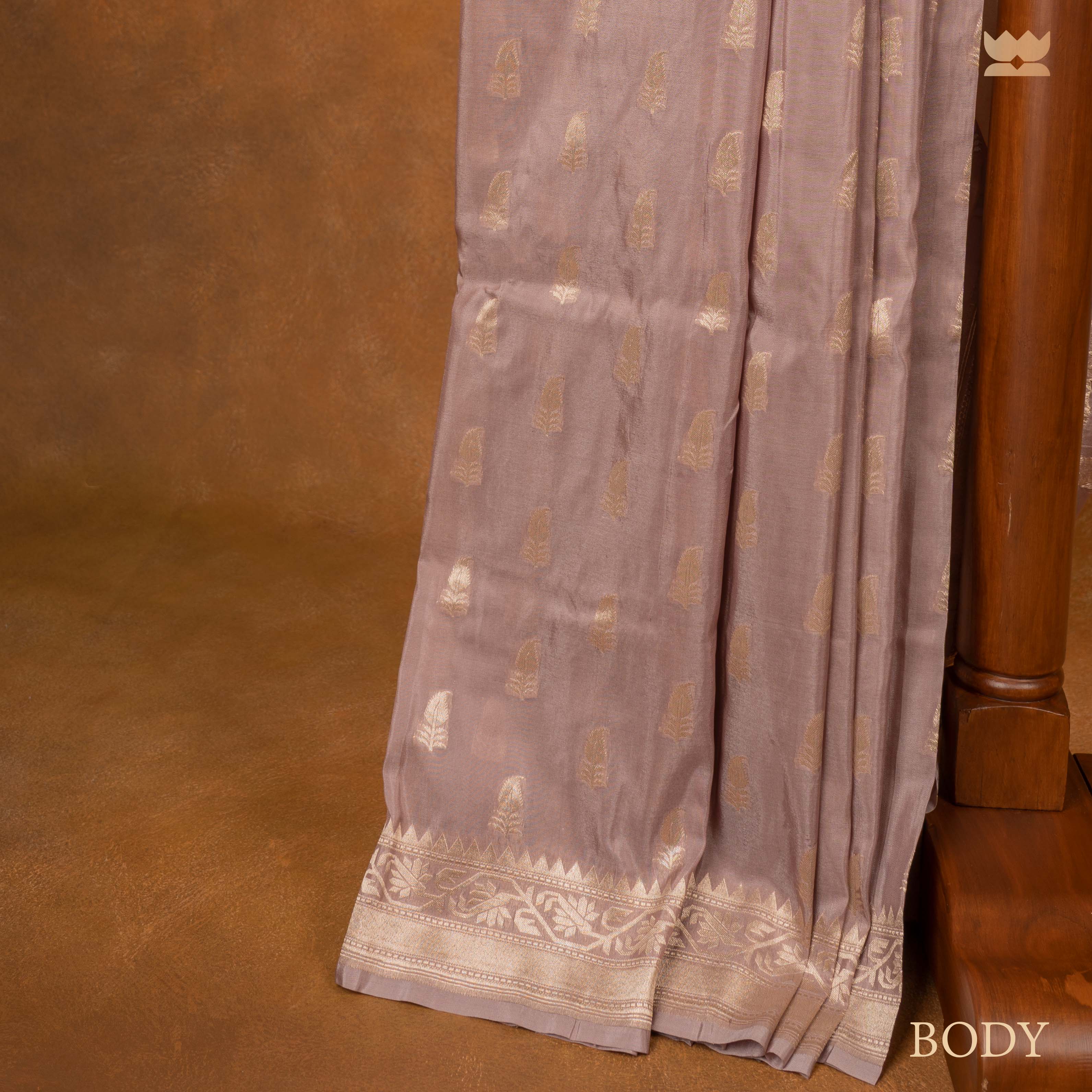 Hem Pushpavali Georgette Silk Banarasi Saree