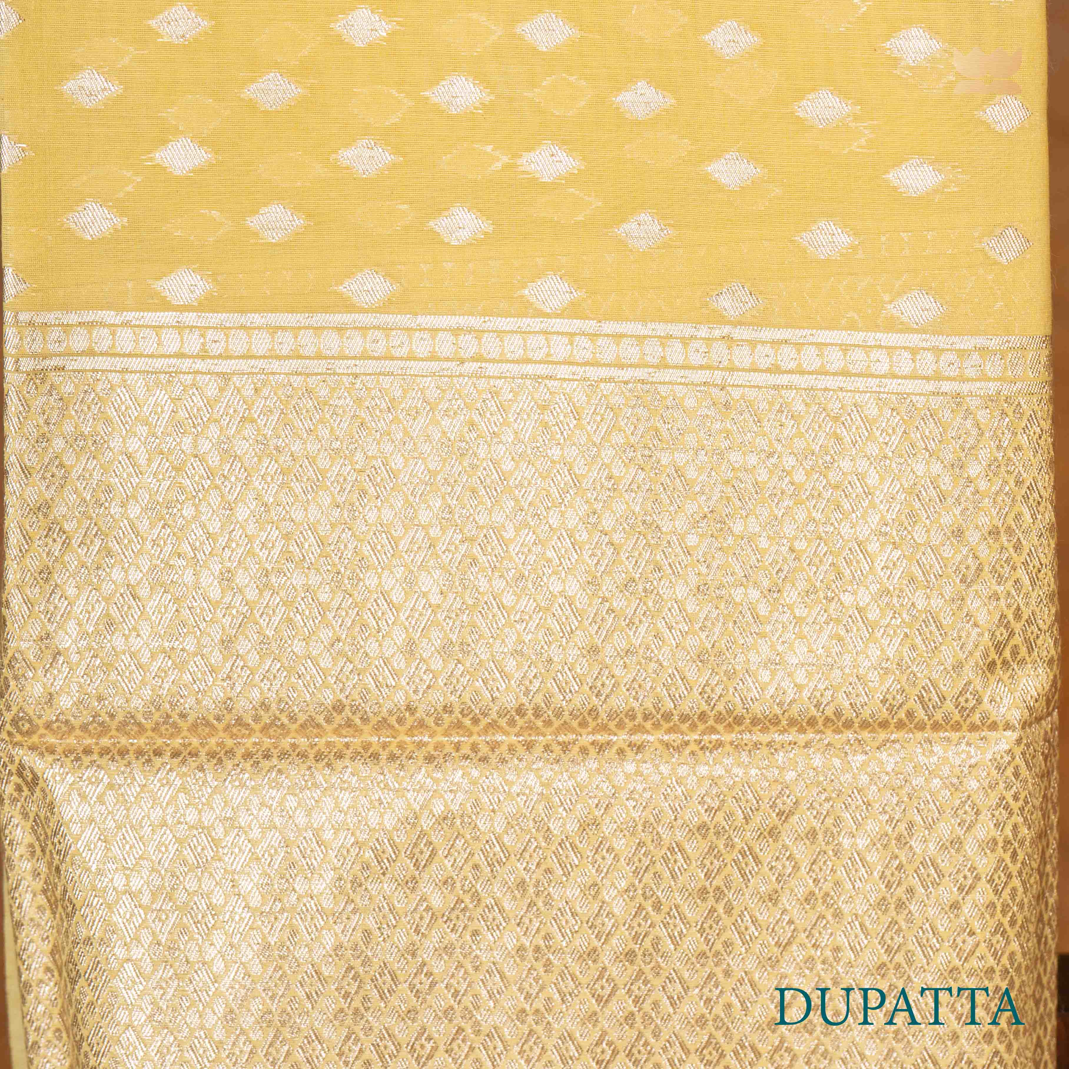 Mustard Art Silk Banarasi Suit Set