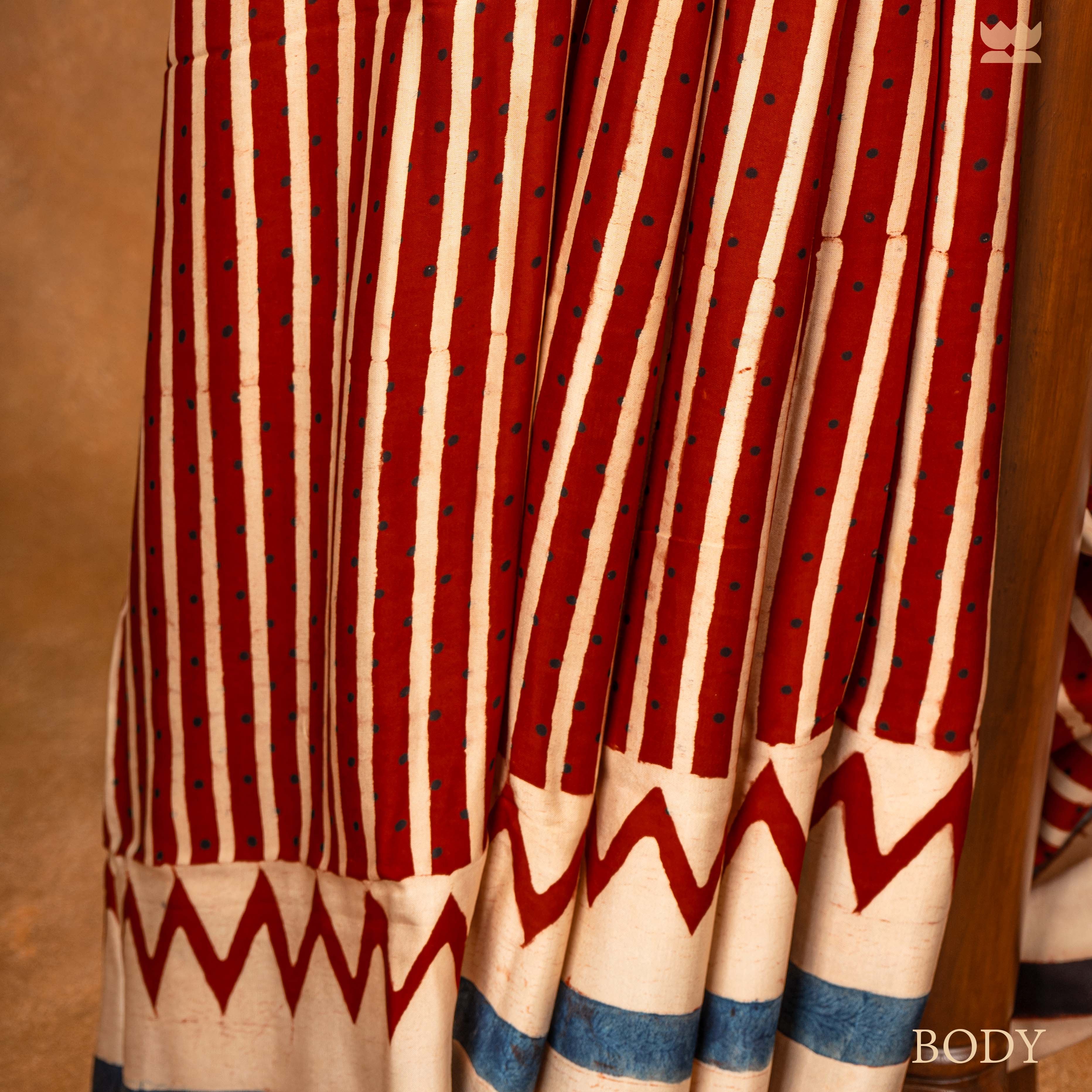 Ajrakh Mystic Sheen Modal Silk Sarees