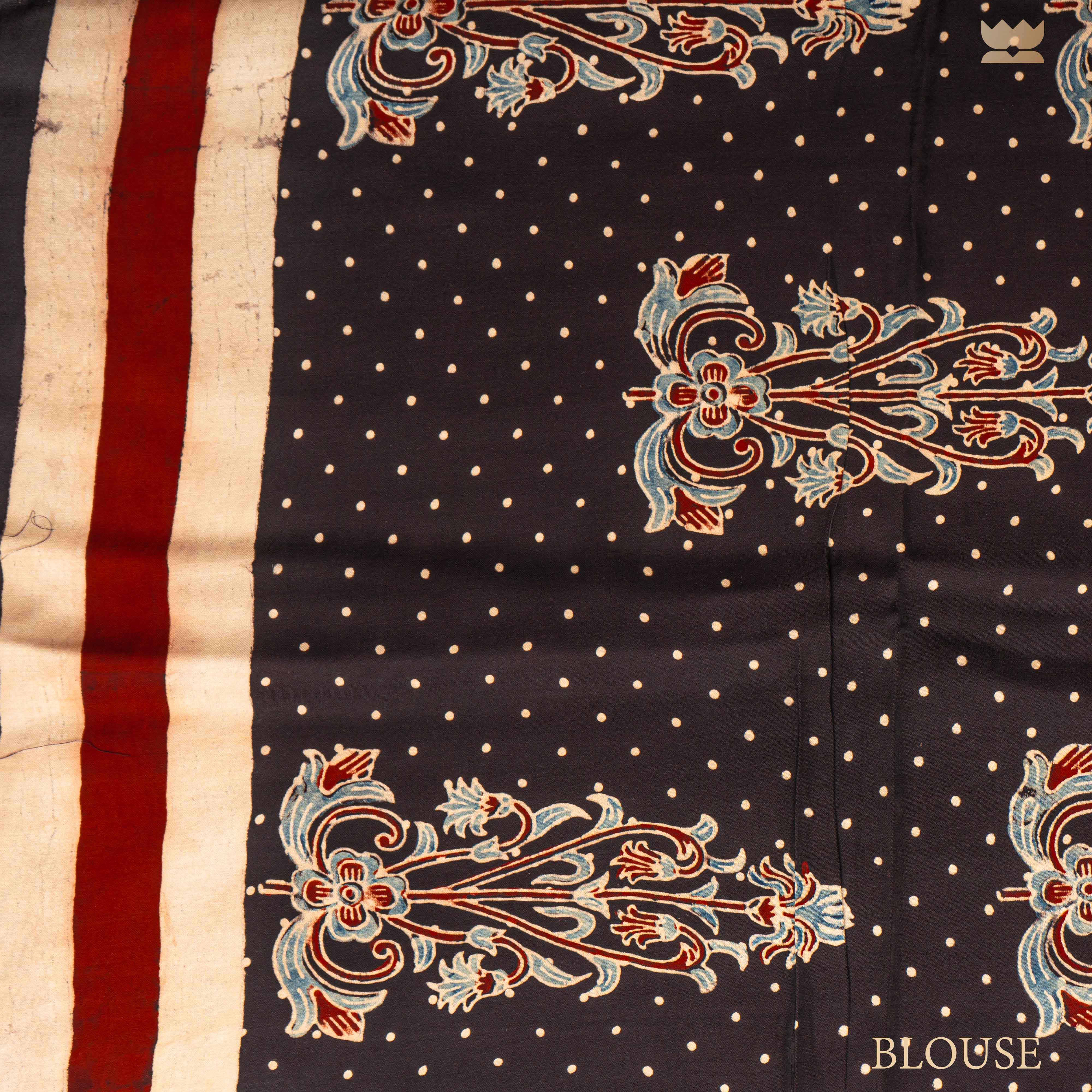 Ajrakh Mystic Sheen Modal Silk Sarees