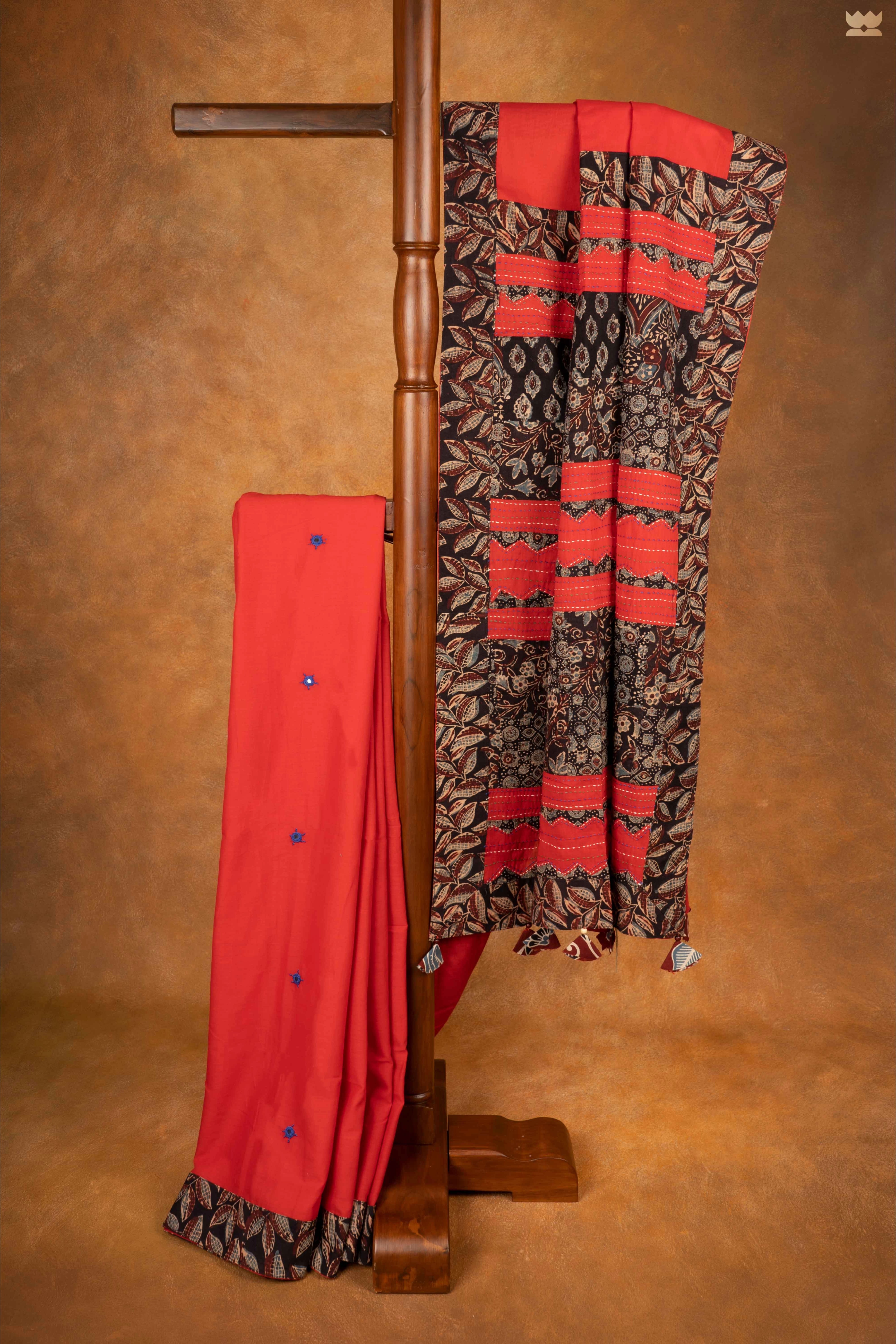 Mastani Ajrakh Patchwork Saree